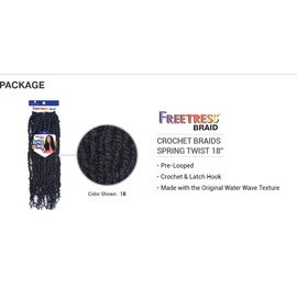 MULTI PACK DEALS! FreeTress Crochet Braids Spring Twist 18" (5-PACK, CARAMELT)