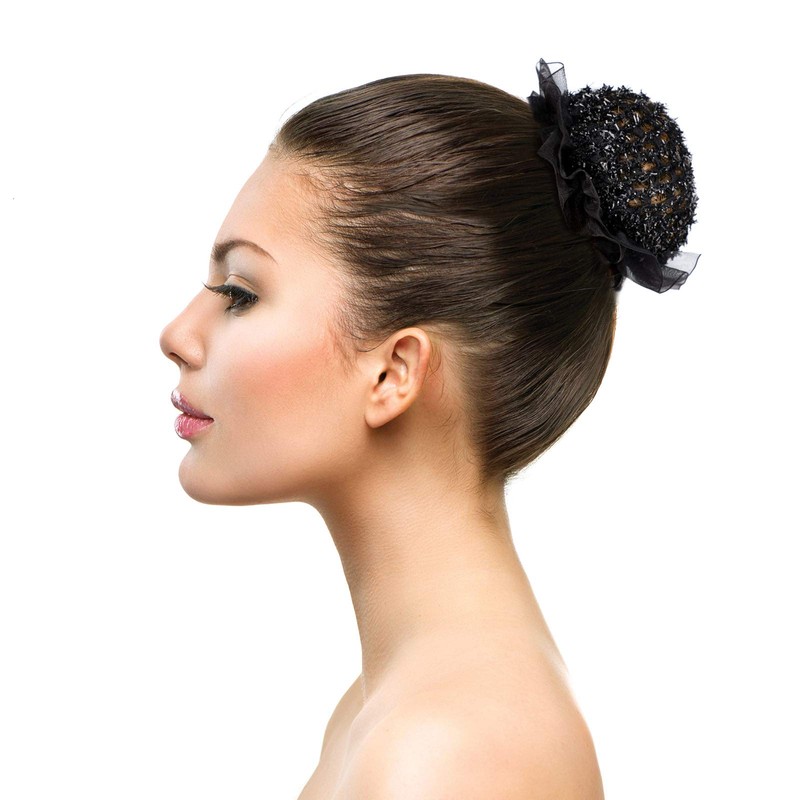 Waydress 8 Pcs Ballet Hair Net Bun Cover Invisible Elastic