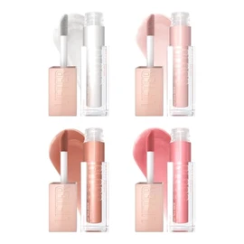 Maybelline Kit 4 Brillos Labiales Lifter Gloss, 5.4ml cu, de Larga Duracin, con cido Hialurnico, Brillo hidratante hasta por 4 horas, con aplicador...
