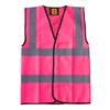 Bright Pink High Visibility Vest with White Text PLEASE SLOW