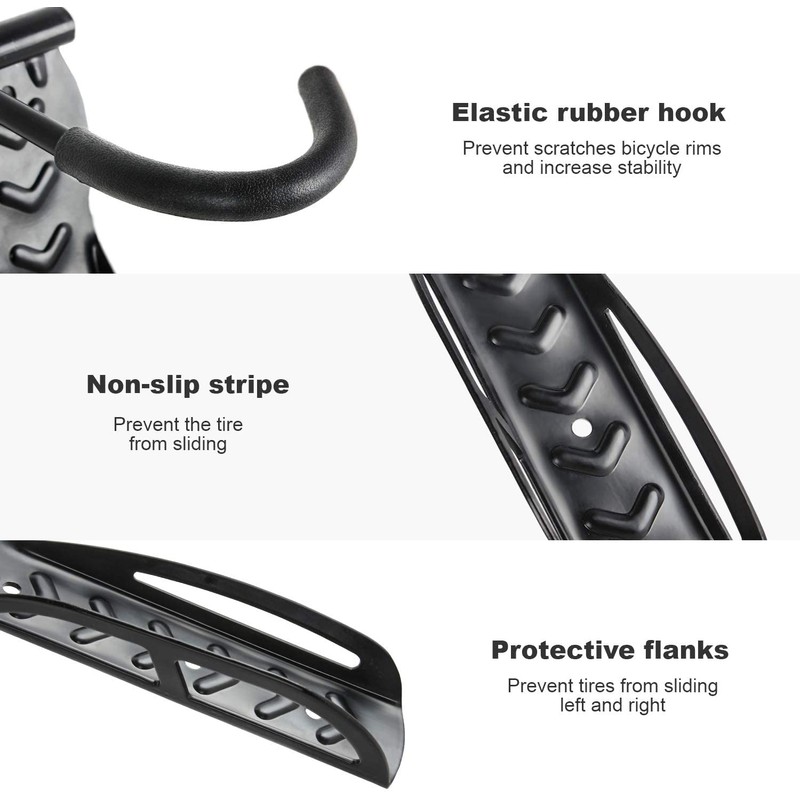Soporte De Gancho Fijo para Colgar Bicicletas con Protector De