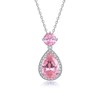 YONVUN Crystal Diamond Gemstone Pendant Necklace Plated 18k Gold Teardrop