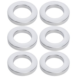 VGOL 6Pcs Basin Faucet Base Ring Chromed Plastic Mounting Ring Tap Base Cover with Seal Inner Diameter 32mm Outer Diameter 52mm