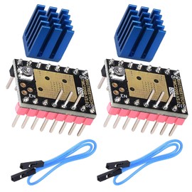 2pcs TMC2208 V.3.0 Stepper Damper with Heatsink Driver, Replacement Damper for A4988 DRV8825 for 3D Printer, 3D Printer Part Ultra Silent Module (TMC2208 V3.0)