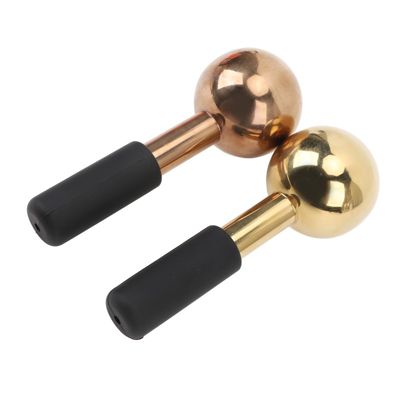 2PCS Ice Globes for Facials Unbreakable Steel Cooling Roller Cryo