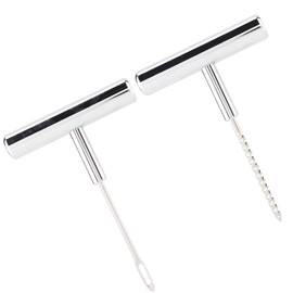 Tire Repair Kit, 2Pcs Tyre Repairing Tool Set Tire Repair Replacement Needles with T Handle Plug for Motorcycles Cars Bike
