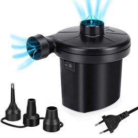 Electric Air Pump, 2-in-1 Inflate and Deflate Pump, 2024 Upgrade Electric Pump with 3 Air Nozzles for Inflatable Mattress, Sofa, Air Mattress Pool, Boat, Swimming Ring