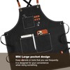 APRONPANDA Cross-Back Chef Aprons for Men Women with Pockets,Cotton Canvas