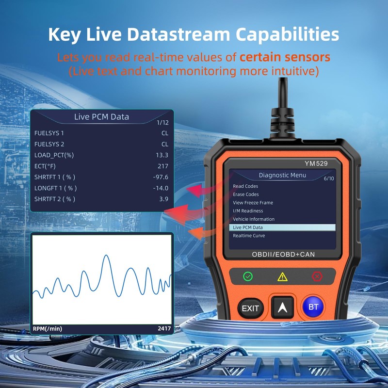 BingoHive Professional OBD2 Scanner with Battery Tester - Diagnostic Tool