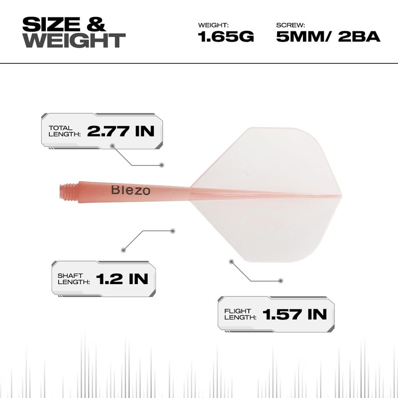 BLEZO Darts Durable Dart Flights | Integrated Dart Flights with