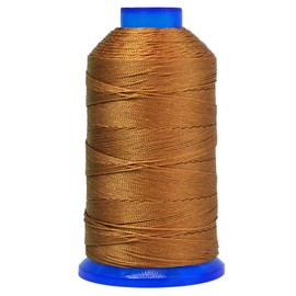 Selric [600Yards / 26 Colors Available] Tex 270 Bonded Nylon Thread for Leather Sewing 840D/3 T270#277 Heavy Duty Upholstery thread for Leather and Other Heavy Fabric（Brown）