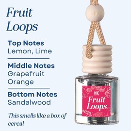Scented Car Air Freshener - Long Lasting Car Diffuser - Last 60+ Days:_Fruit Loops