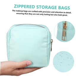 Ipetboom Elegant Nylon Waterproof Makeup Bag Set 3 Pcs Travel Pouches Organizer Portable Makeup Brush Bag Pad Holder for Trips