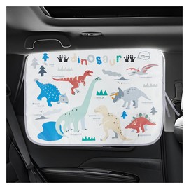 Car Window Shade for Baby, Magnetic Blackout Car Window Curtain, Cartoon Pattern Cars Side Window Sun Shade Cover for Sun/Heat/UV Rays Protection (Dinosaur)