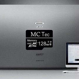MCTec Memory Card, 128GB, A1 V30 XC, High Speed, Video, Pictures (64.0, GB) 100mb/s, Cameras, I Phones, Game Console