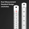 Stainless Steel Rulers, 2 Pack 40cm Metric Imperial Precision Ruler