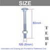 TERF® M8 X 80mm Cup Square Carriage Bolt and Nut