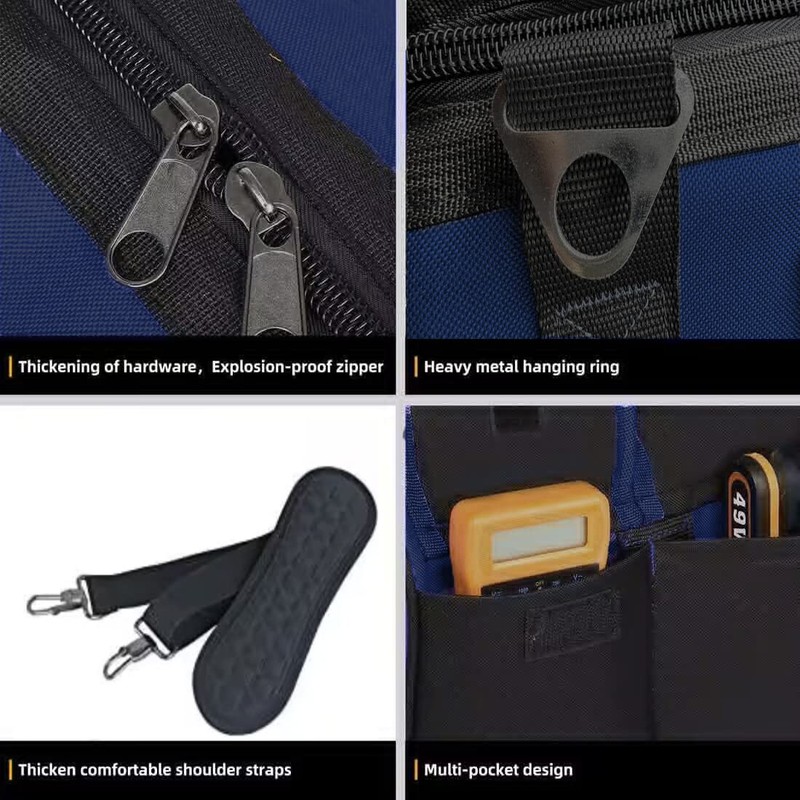 FASTECH 22in Heavy Duty Bottom Tools Bag With Wide Mouth