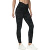 THE GYM PEOPLE Women's Cross Waist Workout Leggings Tummy Control