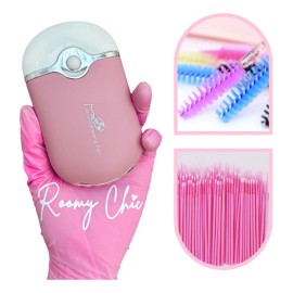 Ventilador+50 Cepillos+100 Microbrush Extensiones Pestañas