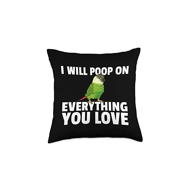 Green Cheek Conure Throw Pillow