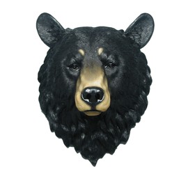 DWK "Grandfather Mountain Black Bear Head Bust Faux Taxidermy Wall Sculpture Plaque 17"