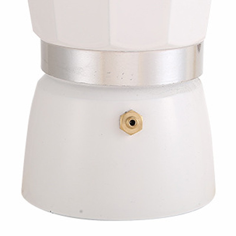 Aluminum Coffee Pot with Wood Grain Handle Moka Coffee Pot
