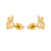 All We Are White Snake Stud Earring (Gold Tone)