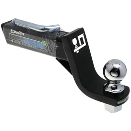 Draw-Tite 40644 Trailer Hitch Ball Mount Starter Kit, Fits 2 Inch Square Receiver, 4 Inch Drop, 7,500 lbs. Capacity, Includes 2-Inch Trailer Ball and Pin & Clip, Black