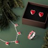 VLNET Red Enamel Heart Ring - One Size Fits All