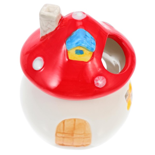 Abaodam Cooling Ceramic Hamster Nest Mushroom Shaped Hideout for Chinchillas