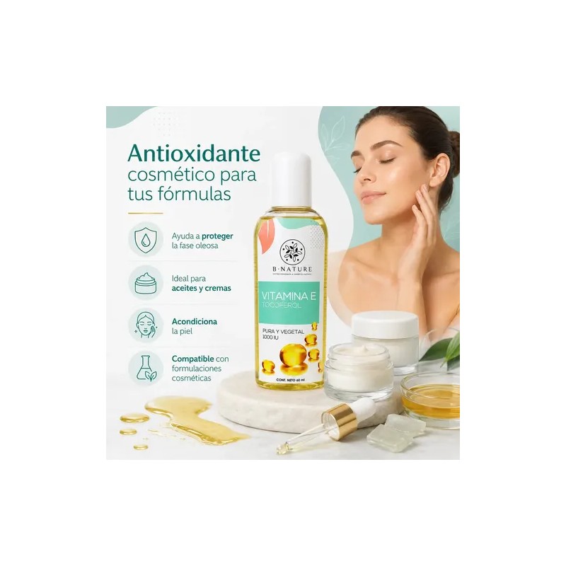 Vitamina E Pura B Nature 60 Ml Para Cosmética Y