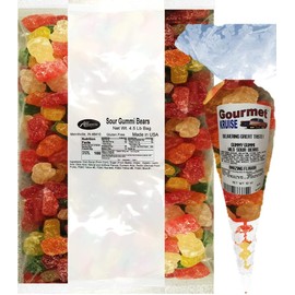 Albanese Sour Gummi Bears 4.5LB Bag With Wild Thing Sour Gummy Bears Gourmet Kruise Signature Gift Bag 10 OZ (NET WT 83 OZ) 2 Item Bundle