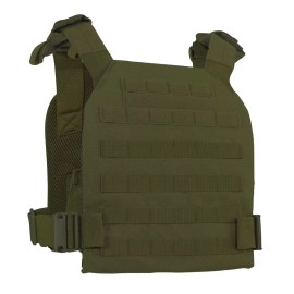 Rothco Plate Carrier Vest MOLLE Low Profile Tactical Adjustable Lightweight Vest - Olive Drab, Regular