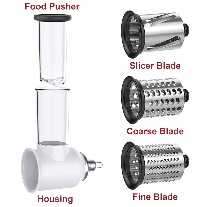 Slicer Shredder Attachment for KitchenAid Stand Mixers, Vegetable Cheese Grater