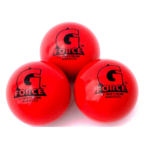 Mylec Hot Weather Liquid Filled G-Force Hockey Balls, (Pack of 3) RED