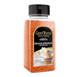 GranAroma Orange Sprinkles, 14.4 oz, Decorative, Cakes & Cupcakes