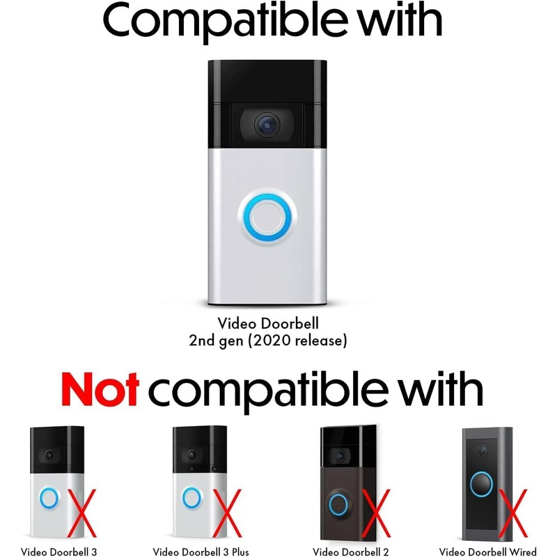 Solar Charger Compatible with Ring Video Doorbell (2nd Generation -