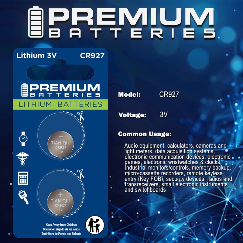 Premium CR927 Lithium 3V Coin Cell - Japanese Engineered High