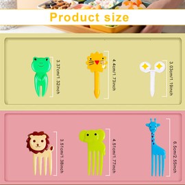 PHMING Pack of 120 Children's Fruit Skewers, Cartoon Snack Piekers, Mini Fruit Forks, Colourful Party Skewers, for Afternoon Tea, Fruit Party, Birthday Party