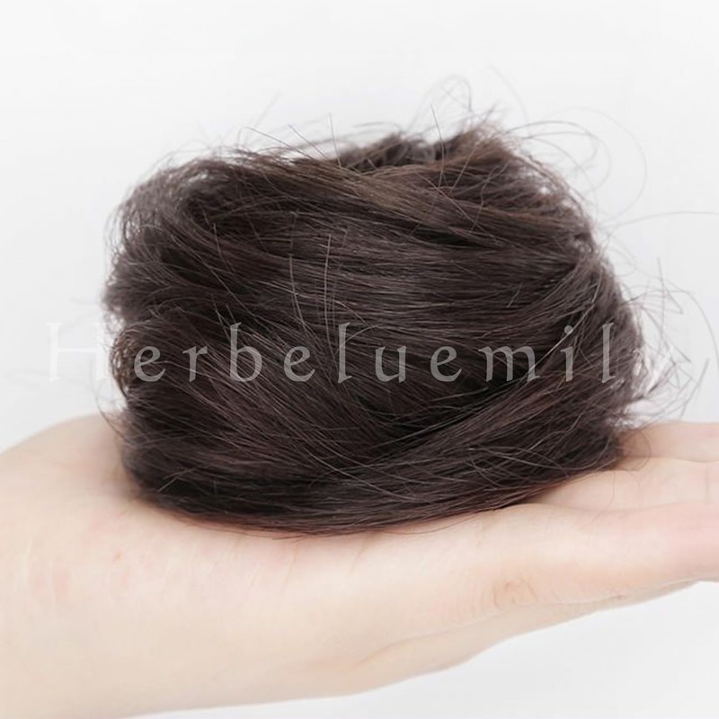 Herbeluemily Bun Wig, Extension, Partial Wig, Point Wig, Hair Extension,