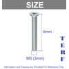 TERF® M3 X 6mm Pozi Countersunk Machine Screw M3 (3mm)