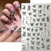 8 Sheet Aurora Butterfly Nail Art Sticker 3D Self-Adhesive Holographic