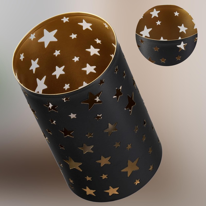 KOTARBAU® Lantern Stars Metal Black Diameter 9 cm Height 15