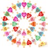 JULBEAR 80Pcs Valentine Wood Clips Conversation Heart Photo Clips