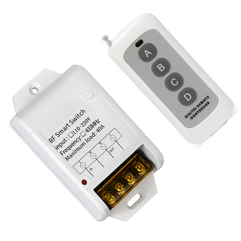 433MHZ Smart RF Relay Switch High Power 110V‑220V Wireless Remote