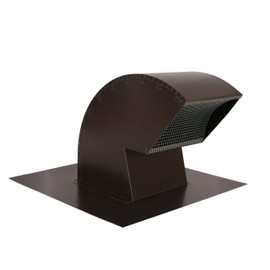 Goose Neck Painted Exhaust Roof Vent (8 Inch, Brown)