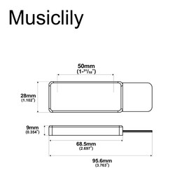 Artec MHFA95 Alnico 5 Side Mounting Style Mini Humbucker Neck Pickup 7.2K for Johnny Smith Style Jazz Guitar, Chrome