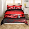 Homemissing Red Racing Car Duvet Cover Set Boys Girls Speed
