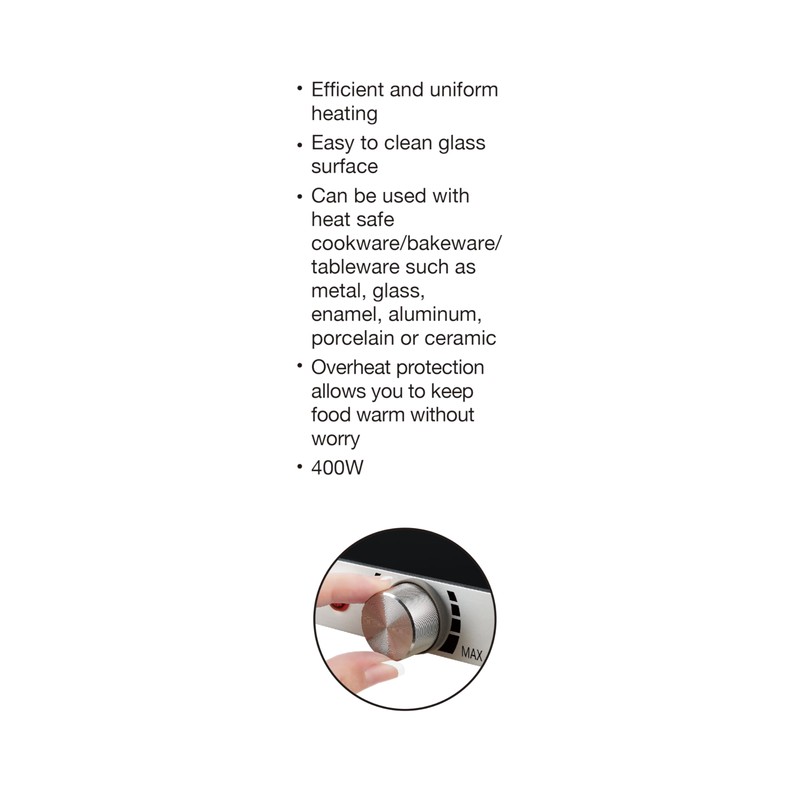 Salton Hotray® XL Tempered Glass Warming Tray